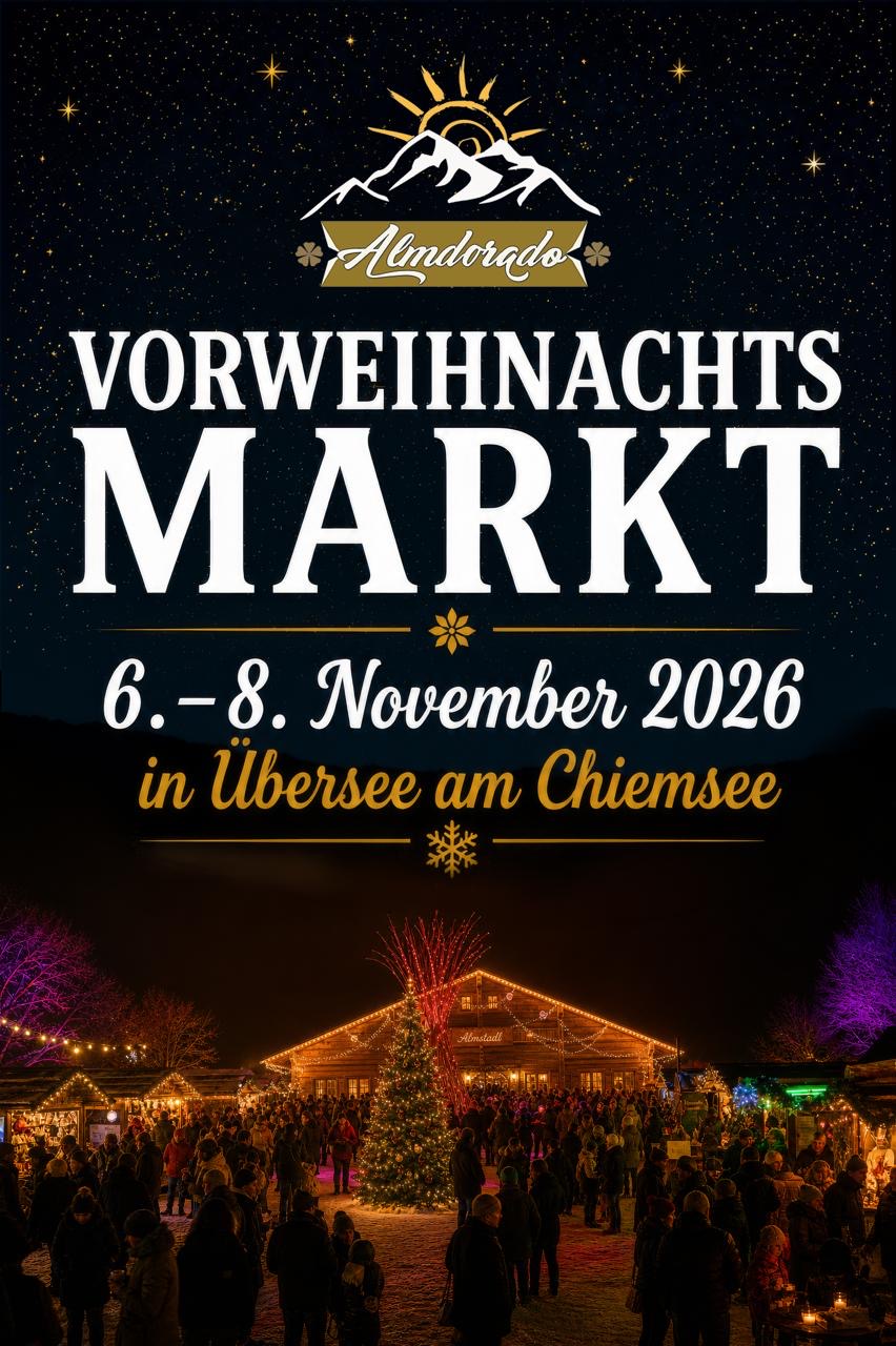 Plakat zum Almdorado Vorweihnachtsmarkt 2026
